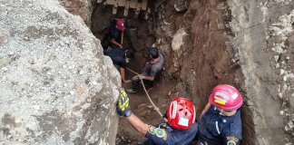 Persona queda soterrada en Coatepeque como resultado de un accidente laboral