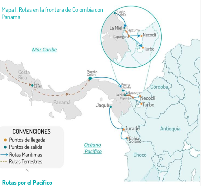 Mapa Ruta del Darien
