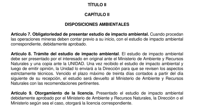 reglamento Ley de Minería