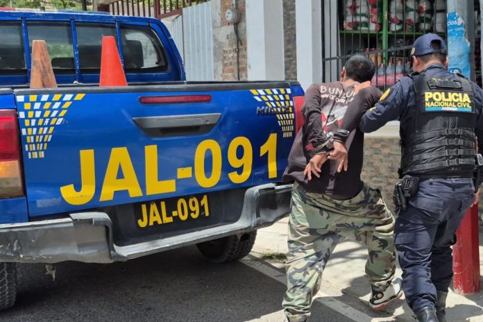 Capturan a alias “Pato” tras presunto asalto a un camión en Jalapa. Foto La Hora: PNC