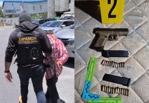Capturan a alias huevo presunto miembro del Barrio 18 en Santa Catarina Pinula. Foto La Hora: PNC
