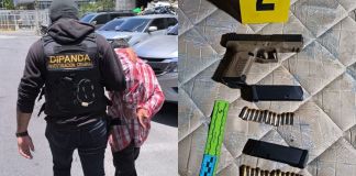 Capturan a alias huevo presunto miembro del Barrio 18 en Santa Catarina Pinula. Foto La Hora: PNC