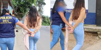Presunta colaboradora de la Mara Salvatrucha, alias la "Queen" capturada en Chimaltenango. Foto La Hora: PNC