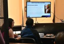 MP realizó un resumen de la vida de Monseñor Juan José Gerardi durante audiencia. Foto La Hora: Daniel Ramírez