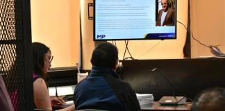MP realizó un resumen de la vida de Monseñor Juan José Gerardi durante audiencia. Foto La Hora: Daniel Ramírez