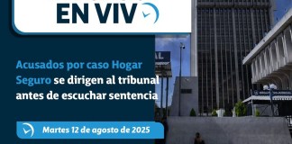En vivo: Acusados por caso Hogar Seguro se dirigen por última vez al tribunal antes de escuchar sentencia En vivo: Acusados por caso Hogar Seguro se dirigen por última vez al tribunal antes de escuchar sentencia. Foto La Hora.