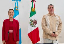 Claudia Sheinbaum y Bernardo Arévalo
