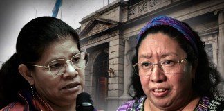 Comisionada contra la Discriminación y Racismo (Codisra), Victoria Tubin, y Bertha Zapeta, viceministra del Ministerio de Desarrollo Social (Mides).