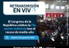 Retransmisión: El Congreso de la República celebra la 21a. sesión ordinaria tras el receso de medio año. Foto La Hora: Congreso de la Republica.