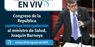 Congreso de la República continúa interpelación al ministro de Salud, Joaquín Barnoya. Foto La Hora: Gobierno de Guatemala.