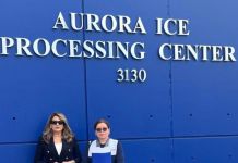 Funcionarias del Consulado General de Guatemala en Denver en el Centro de Detención GEO de Aurora. Foto La Hora: Minex