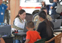 Mexicanos desplazados aldea Guaila