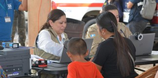 Mexicanos desplazados aldea Guaila