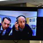 Edgar Rolando Hernández Méndez, enfrenta audiencia de primera declaración vía videoconferencia. Foto La Hora: Daniel Ramírez