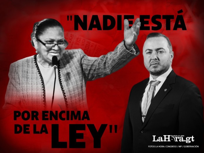 “Nadie por encima de la ley”. Foto La Hora: MP- Gobernación- Congreso.