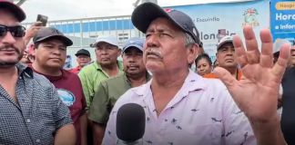 Líderes frente al IGSS de Escuintla tras la presunta desaparición de un bebé