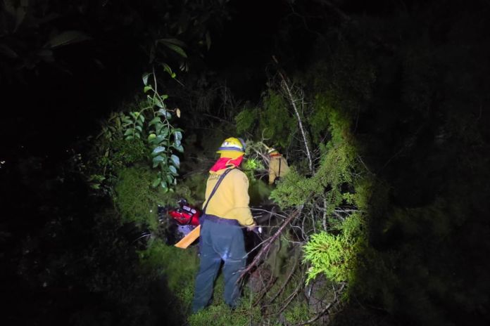 Emergencia por lluvia atendida por conred. Foto La Hora: Conred