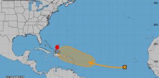 Imagen tomada de la pagina oficial del Centro Nacional de Huracanes (NHC, en inglés) que muestra el estado del huracán Eri. EFE/ Centro Nacional de Huracanes . Foto: EFE.