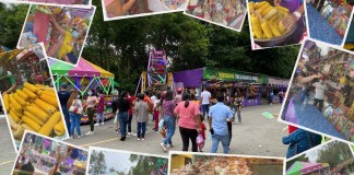La feria que se realiza en el Hipódromo del Norte, zona 2 de la Ciudad Capital reúne a miles de visitantes en un corredor cultural lleno de juegos mecánicos, gastronomía típica y expresiones artísticas. Foto La Hora: José Orozco- Diseño Roberto Altán.