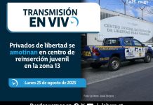 En vivo: Privados de libertad se amotinan en centro de reinserción juvenil en la zona 13 Privados de libertad se amotinan en centro de reinserción juvenil en la zona 13. Foto La Hora: José Orozco.