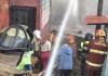 Bomberos Voluntarios se encuentran sofocando las llamas. Foto La Hora: Cortesía