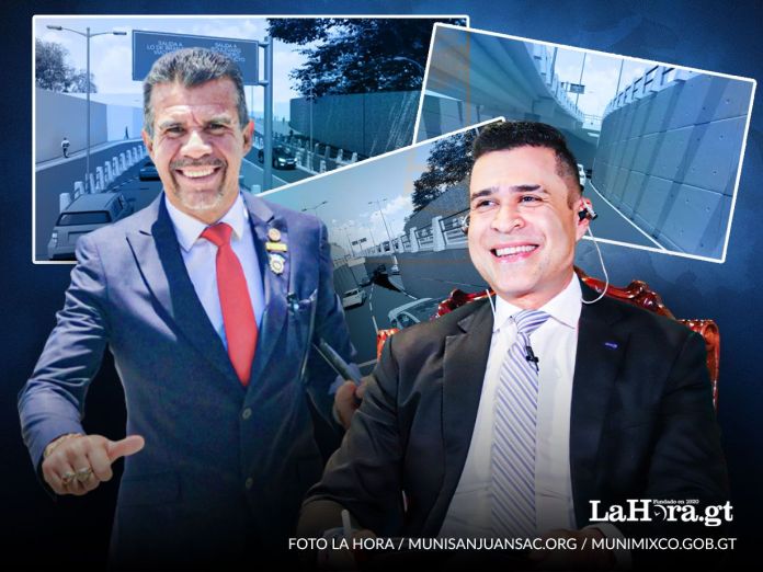 Alcaldes de San Juan Sacatepéquez y Mixco, Juan Carlos Pellecer y Netro Bran, respectivamente