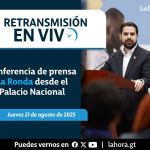 Conferencia de prensa La Ronda desde el Palacio Nacional. Foto La Hora: Gobierno de Guatemala.