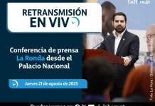 Conferencia de prensa La Ronda desde el Palacio Nacional. Foto La Hora: Gobierno de Guatemala.
