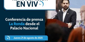 Conferencia de prensa La Ronda desde el Palacio Nacional. Foto La Hora: Gobierno de Guatemala.