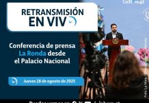 Conferencia de prensa La Ronda desde el Palacio Nacional. Foto La Hora: Gobierno de Guatemala.