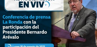 Conferencia de prensa La Ronda con la participación del Presidente Bernardo Arévalo. Foto La Hora: Gobierno de Guatemala.