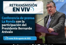 Retransmisión: Conferencia de prensa La Ronda con la participación del presidente Bernardo Arévalo Conferencia de prensa La Ronda con la participación del Presidente Bernardo Arévalo. Foto La Hora: Gobierno de Guatemala.