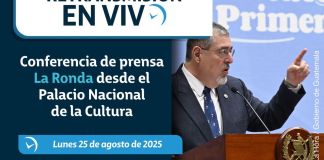 Retransmisión: Conferencia de prensa La Ronda desde el Palacio Nacional de la Cultura. Foto La Hora: Gobierno de Guatemala.