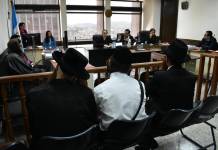 Tribunal Quinto de Sentencia Penal aplazó audiencia de extradición para miembro de Lev Tahor para el 11 de septiembre. Foto La Hora: Daniel Ramírez