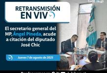 El secretario general del MP, Ángel Pineda, acude a citación del diputado José Chic. Foto La Hora: Joel Maldonado.
