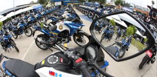 Motocicletas donadas a la PNC por parte de China (Taiwán). Foto La Hora: Mingob