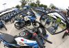 Motocicletas donadas a la PNC por parte de China (Taiwán). Foto La Hora: Mingob