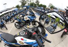 PNC recibe 252 motocicletas como donación de China (Taiwán) Motocicletas donadas a la PNC por parte de China (Taiwán). Foto La Hora: Mingob