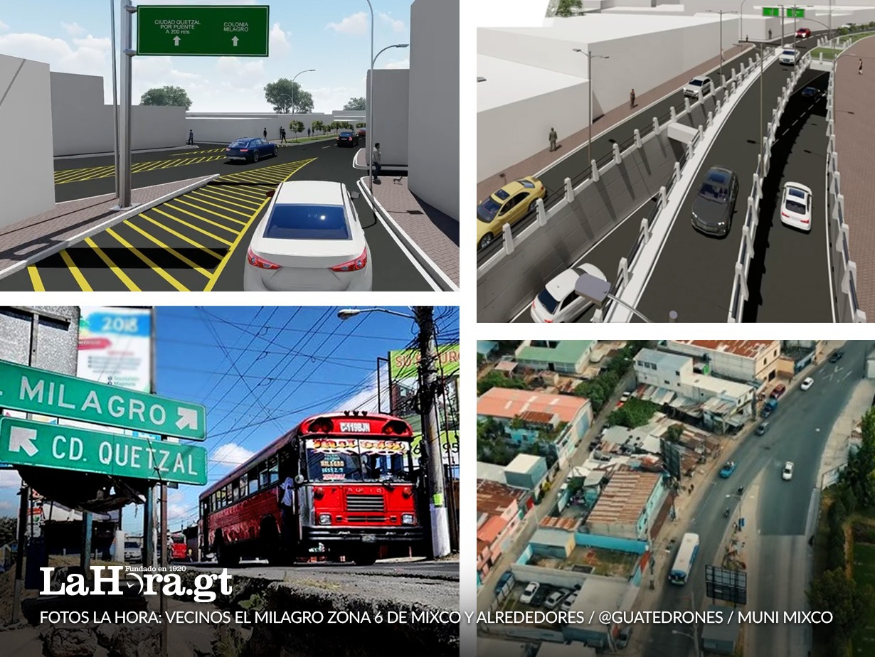 Bicicletas, caravana de buses y posibles rutas alternas del paso a desnivel de El Milagro