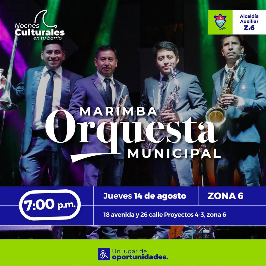 Actividad parte de Noches culturales en tu barrio. Foto: Municipalidad de Guatemala/Instagram Muniauxiliarz6