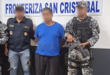 Capturan en Jutiapa a presunto pandillero salvadoreño vinculado al Barrio 18. Foto La Hora: PNC.