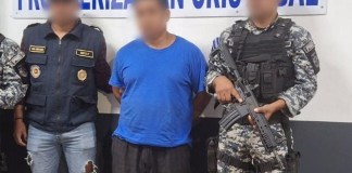 Capturan en Jutiapa a presunto pandillero salvadoreño vinculado al Barrio 18. Foto La Hora: PNC.
