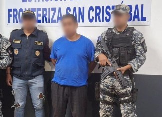 Capturan en Jutiapa a presunto pandillero salvadoreño vinculado al Barrio 18. Foto La Hora: PNC.