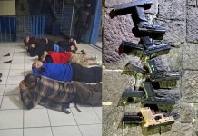 Comando Antisecuestros libera a  guardias retenidos del SP e incauta arma a privados de libertad. Foto La Hora: PNC.