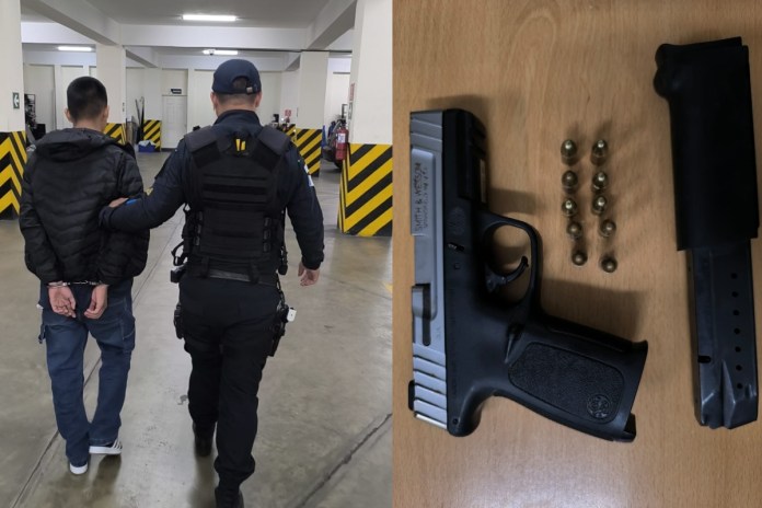 PNC captura a dos presuntos pandilleros que planeaban ataque armado en colonia La Enriqueta. Foto La Hora: PNC.