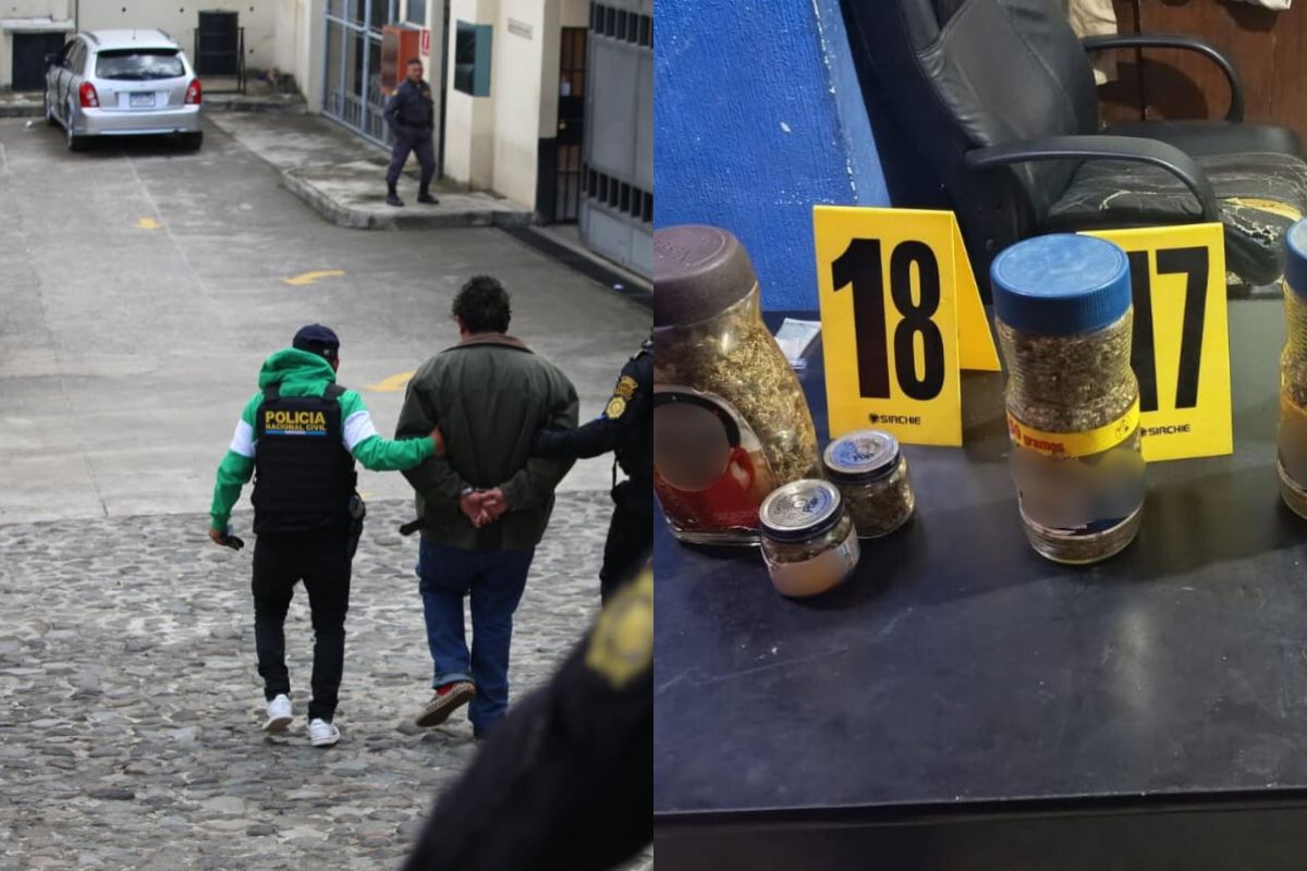 PNC captura a tres personas por presunto narcomenudeo en Quetzaltenango