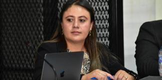 La fiscal de la FECI, Paola Pimentel, fue denunciada por el fiscal Rafael Curruchiche. Foto La Hora: Daniel Ramírez.