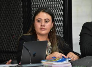 La fiscal de la FECI, Paola Pimentel, fue denunciada por el fiscal Rafael Curruchiche. Foto La Hora: Daniel Ramírez.