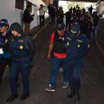 Cinco agentes de PNC fueron puestos a disposición de juez competente. Foto La Hora: Daniel Ramírez