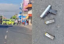 Presunto sicario herido y capturado tras enfrentamiento armado en zona 12 capitalina. Foto La Hora: PNC